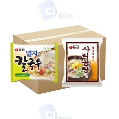 Food/NONGSHIM/ANCHOVY CHOPPED NOODLES/SARI BEEF BONE SOUP NOODLES/Packed Ramen/2-Item Set