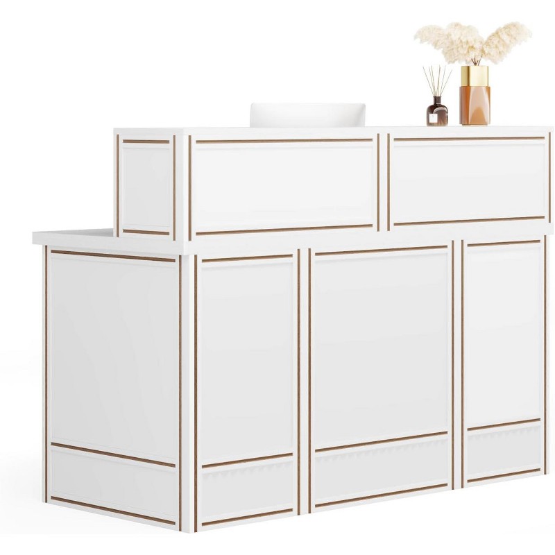 Tribesigns Reception Desk with Counter, White Australia | Ubuy