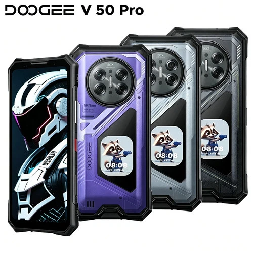 DOOGEE V50 PRO 5G Rugged Smartphone 52GB+512GB 200MP/Night VN 6.78" Dual Screen