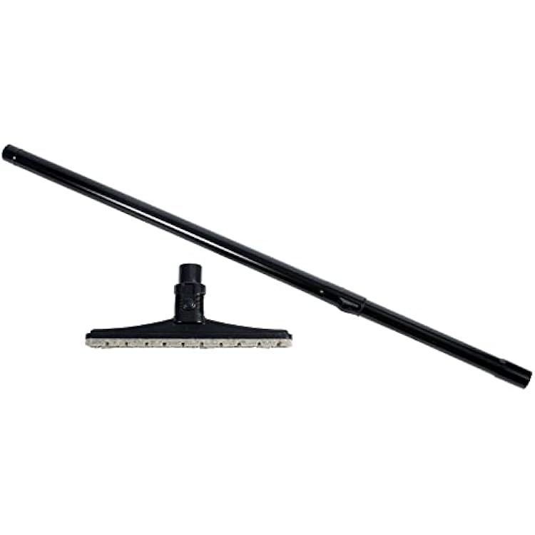 Commercial Scalloped Felt Hard Floor Vacuum Attachment with Telescopic Wand