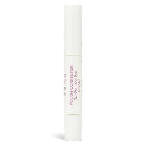 ellamila Lavender Soy Nail Polish Remover Pen - Nail Polish Corrector Pen for Clean Up - Natural Fingernail Edge Cleaner Tool - Travel Size Fingernail Varnish Remover