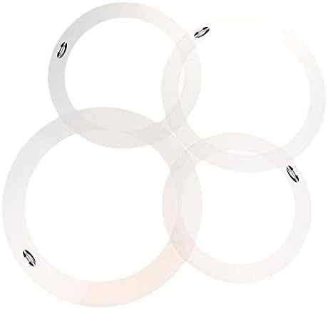 Four Piece DIY Drum Control Rings for, White, 12'' 13'' 14'' 16''