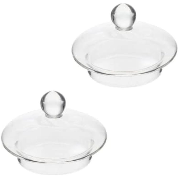 Samlee 2-Pack Glass Teapot Replacement Lid - Clear Teapot Accessories with Strainer Cover for Home Kitchen Teapots