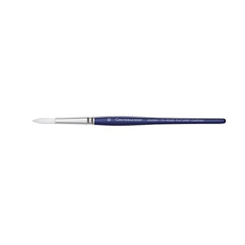 Grumbacher Academy Watercolor Round Brush, White Nylon Bristles, Size 10 775.10
