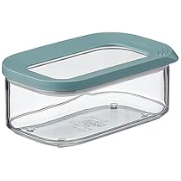 Mepal Food Storage Container Modula Rectangular Transparent Storage Box with Lid - Kitchen Storage Organizer & Plastic Storage Box - Stackable & Airtight 425 ml Nordic Green