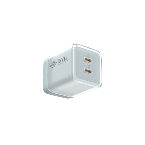 USB C Charger GaN 2 Port Compact Fast Wall Charger for MacBook ProAir, iPad Pro, Galaxy S23, Dell XPS 13, Note 2010, iPhone 17 16 15Pro, Steam Deck, and More, 67W
