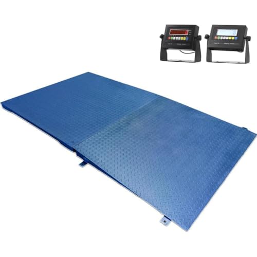 Liberty LS-800-4x4 NTEP Industial Floor Scale with Ramp, Included Mild Steel Indicator, Warehouse Shipping | 48 x 48 | Capacity of 5000 lb x 1 lb