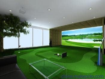 Indoor Golf Simulator for Home & Commercial Use, Includes HD Impact Screen, Compatible with All Golf Launch Monitors for Effective Training