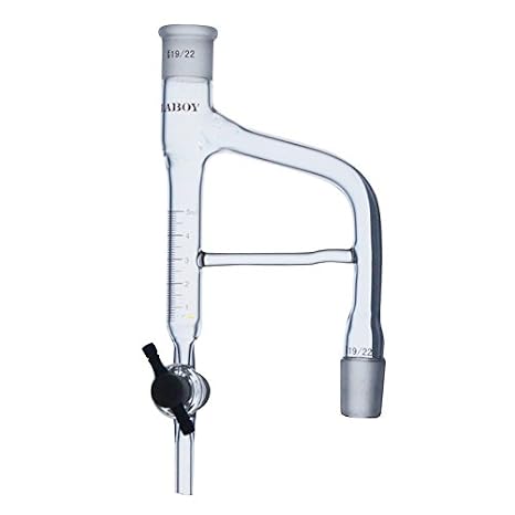 Laboy Dean-Stark Water Separator, 5mL, 19/22, 2mm PTFE Stopcock