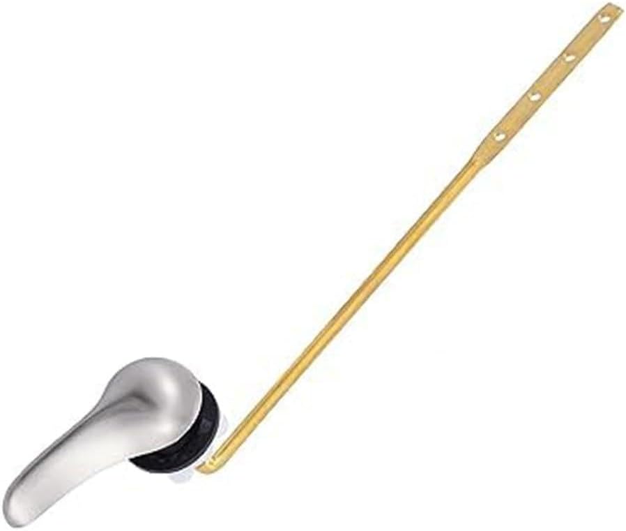 Front Mount Toilet Handle Replacement for US Standard and Most U.S. Brands, Brushed Nickel Brass Flush Lever with Adjustable Design, Includes Flapper Chain and Installation Kit
