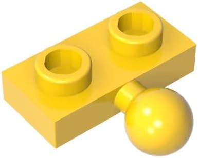 BrickBuddy Gobricks GDS-849 Plate Special 1 x 2 with 5.9mm Centre Side Towball 10PCS Compatible with Lego Toy 14417 DIY Parts and MOC Components for Major Brick Brands Color:Light Bluish Gray 194