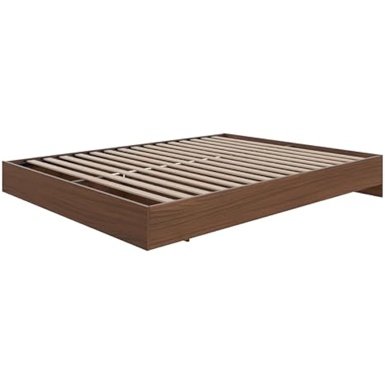 Nexera Alibi Queen Size Platform Bed, Walnut