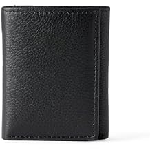 Amazon Essentials Men's Pebbled Full Grain Leather Trifold Wallet
