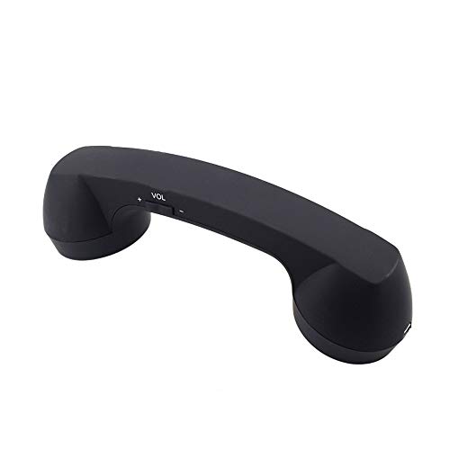 Wireless Retro Telephone Handset and Wire Radiation-Proof Handset Receivers Headphones for a Mobile Phone with Comfortable Call Black