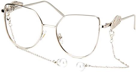 Zeelool Retro Metal Wings Blue Light Blocking Glasses Geometric Eyewear for Women Joshua FM0161