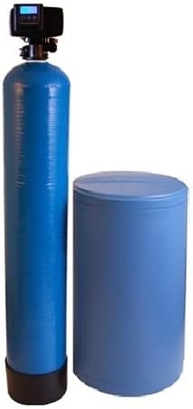 Whole House Water Softener System - Fleck 5600sxt Digital Meter Grain - Includes Bypass Valve & brine Tank with Safety Float (64k 3/4 Inch Bypass, Blue High Capacity Resin)