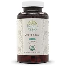 HerbEra Sheep Sorrel USDA Organic 120 Capsules | Natural Herbal Supplement | Certified Organic Vegetarian Capsules and Organic Sheep Sorrel (Rumex Acetosella) Dried Herb (120 Capsules)