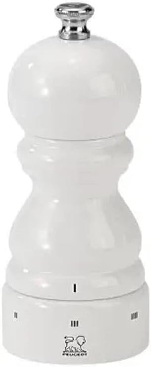 Peugeot Paris Pepper Mill, u'Select, 5 in, White Lacquer, PEFC Beech Wood