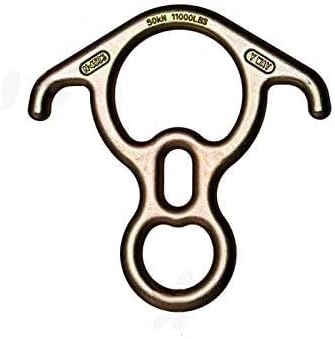 Rock-N-Rescue Steel Rescue 8 with Ears | High-Strength Steel for Controlled Descents | 40kN Breaking Strength | Ideal for Arborists, Outdoor Adventurers, Rescue Gear