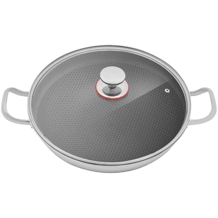 Stainless Steel Pan, 14 inch Frying Pan, Stainless Steel Frying pan, Fry pan, Stainless Steel Skillet, Compatible with All Cooktops