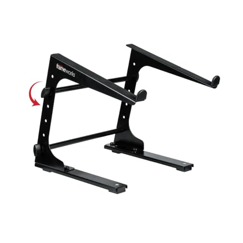 Gator Frameworks Portable Desktop LaptopDJ Controller Stand with Fixed Height, GFWLAPTOP1000