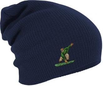 Longbeanie Slouch Beanie Winter Hat Snowboarder Green 54878 - navy