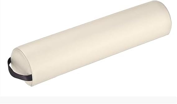 EarthLite Bolster Pillow 3/4 Round Durable Massage Bolster, 100% PU Upholstery incl. Strap Handle/Professional Quality for Massage Tables/Back Pain Relief