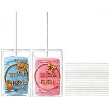 20 Set Clear Rice Krispie Trear Boxes with Stick for Caja Para Crispin Rice,Cakesicle,Cake Pop & Candy Table Containers Treat Table Display Set(3.5 x 2.4 x 1.38inches)