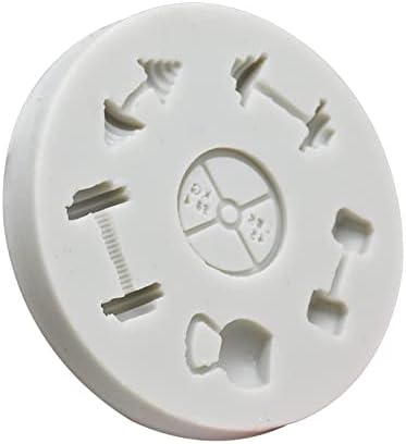 Silicone Molds Cupcake Fondant Cake Molds Sports Fitness Workout Exercise Dumbbell Cake Decorating Candy Chocolate Mould Silicone Chocolate Molds