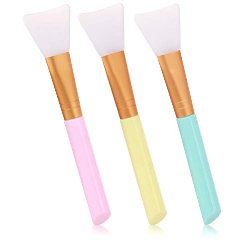 Akstore 5PCS Silicone Face Mask Brush,Mask Beauty Tool Soft Silicone Facial Mud Mask Applicator Brush Hairless Body Lotion And Body Butter Applicator Tools White