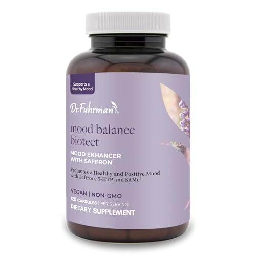 Dr. Fuhrman Mood Balance Biotect - Natural Mood Management Supplement with Saffron, 5-HTP, and Same - 120 Capsules for Optimal Mood Support