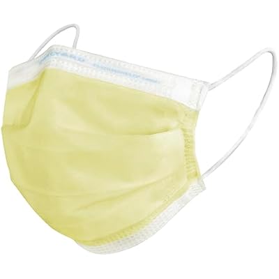 HALYARD FLUIDSHIELD Level 1 Disposable Procedure Mask, With SO SOFT Lining, Yellow, 25867 Box of 50