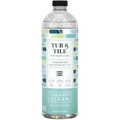 Therapy Clean Tub & Tile, Plant-Based Cleaner, Grapefruit Zest, 24 fl oz 710 ml