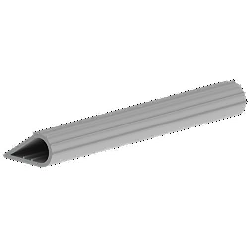 Hager 726S 300 25ft Silicone Weatherstrip and Smoke Gasketing Seal, Press-on Adhesive, Teardrop Shape Flexible to -70°F degrees, Charcoal