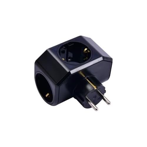 Viko Clover Plus White Triple Ground Socket New Generation Socket black
