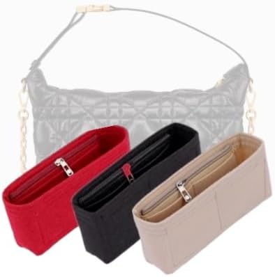 Bag Organizer for Dior Medium Nomad Pouch (22L x 13H x 9.5D cm) (Beige, Style A: Exposure)