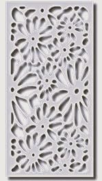 VIMA (Suflo) Decorative Wall Art Panel - 48" L x 24" W x 1/2" H, White Color PVC Board Panel with Private Screen Fence Design for Home Renovation & Wall Decor