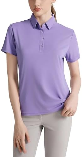 Women's Polo Shirts UPF 50+ Casual Sun Protection Work Quick Dry 4 Buttons Short Sleeve Collared Golf Shirt XS-3XL