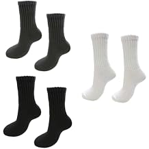 3PCS Slouch Sock Boot Calf Socks Crew Socks Chunky Ribbed Cozy Slouchy Socks for Men Women