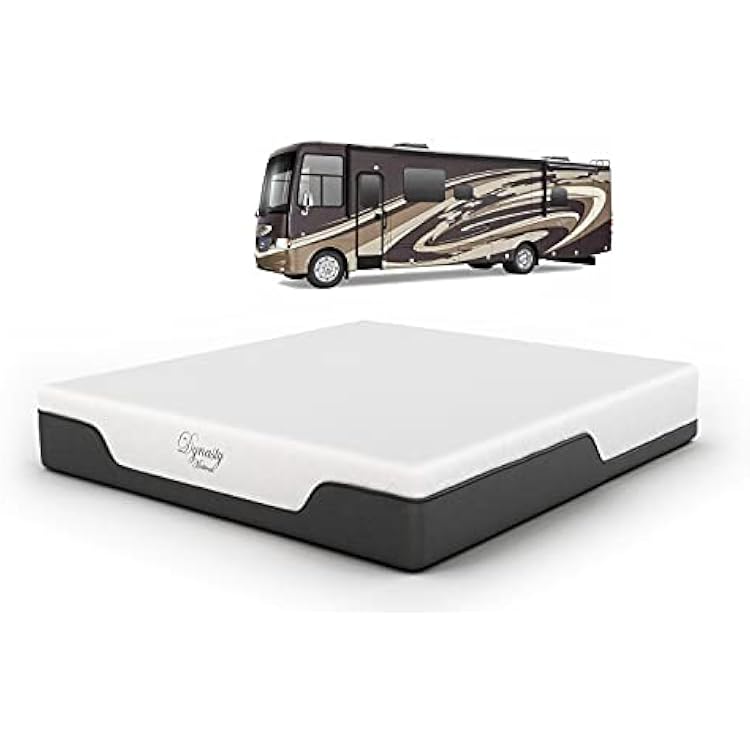 DynastyMattress CoolBreeze Medium-Firm Gel Memory Foam Mattress for RV Bed, Camper, Pop Up and Trailer | 10-Inch | RV - Queen Mattress