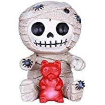 SUMMIT COLLECTION Furrybones Mummy Signature Skeleton in White Bandaged Egyptian Corpse Costume with a Red Gummy Bear