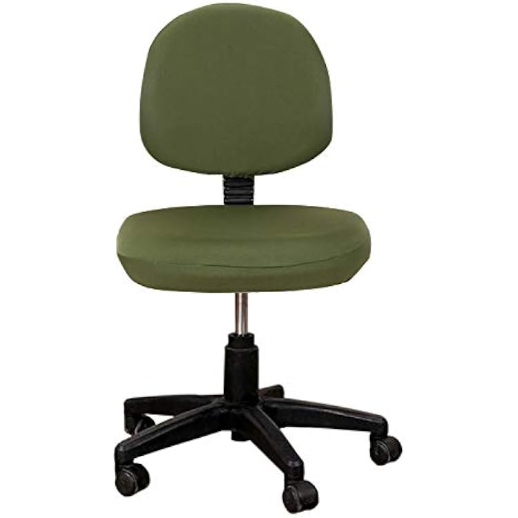 Deisy Dee Computer Office Chair Covers Pure Color Universal Chair Cover Stretch Rotating Chair Slipcovers Cover C091 Olive