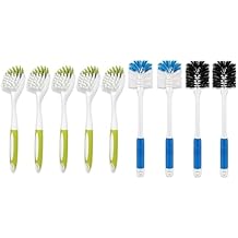 Dish & Bottle Brush Set 9 Pack Kitchen Cleaning Brushes for Dishes, Bottles, Pots, Pans, Sinks & Glassware