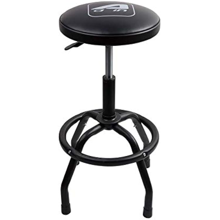 A A IN Garage Bar Stool, Swivel Adjustable Height Stool, Mechanics Stool for Industrial, Workshop,Auto Repair Shop Seat, Black