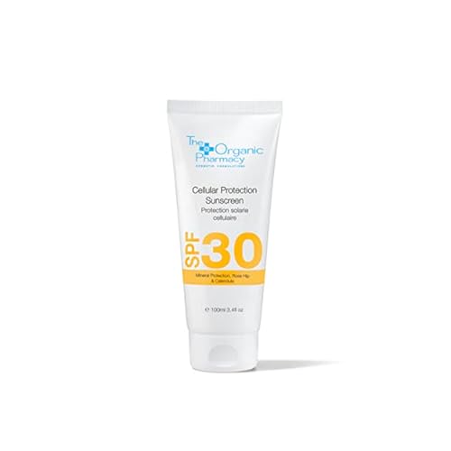The Organic Pharmacy Cellular Protection Sunscreen SPF 30 for Face & Body - Mineral Sunshield to Block Both UVA & UVB - Vitamin-rich Natural Antioxidants - Light, Non-Flaky, Non-Greasy - 3.4 oz 100 ml