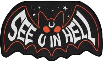 Killstar Bat Doormat Gothic Grunge Alternative Punk Spooky Stars Moon
