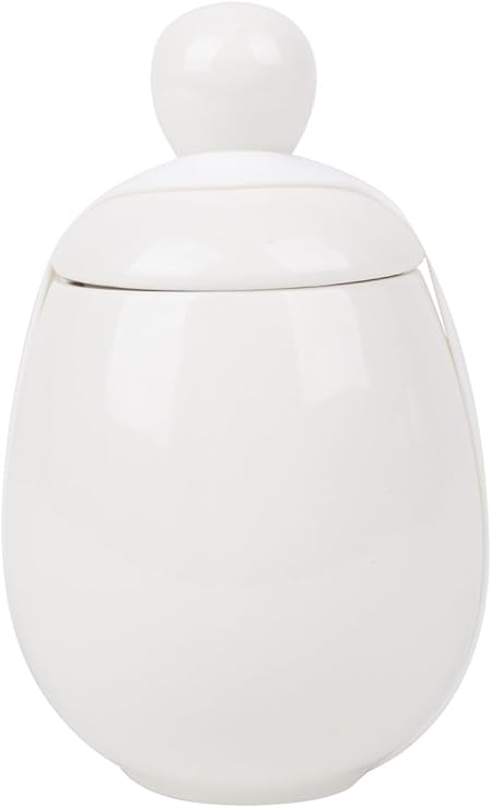 AggCoddler - Porcelain & Silicone Egg Cooker - Easily Cook Eggs with Toppings & Mix-Ins - Microwave & Dishwasher Safe - Steam, Poach, Boil Eggs - Displays Well in Kitchen (White - Malin)