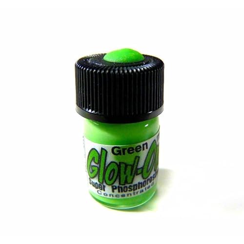 Glow-On Green Color and Green Night Glow, Gun Night Sights Paint. Small 2.3 ml vial. Concentrated, Bright, Long Lasting Luminescence.