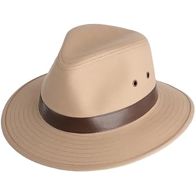 Henschel Hats Sherwood Safari Hat - Cotton Outdoor Hat with Side Eyelets - Low Crown and Chin Cord Perfect for Outdoor