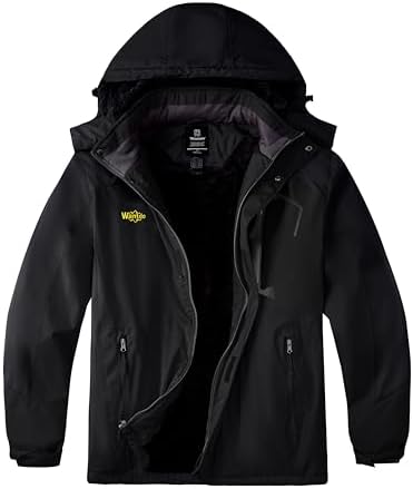 wantdo Men's Big and Tall Waterproof Mountain Ski Jacket Plus Size Snow Winter Coat with Hood